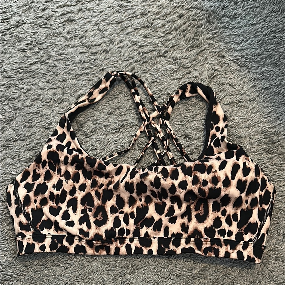 Leopard Print Women's Sports Bra